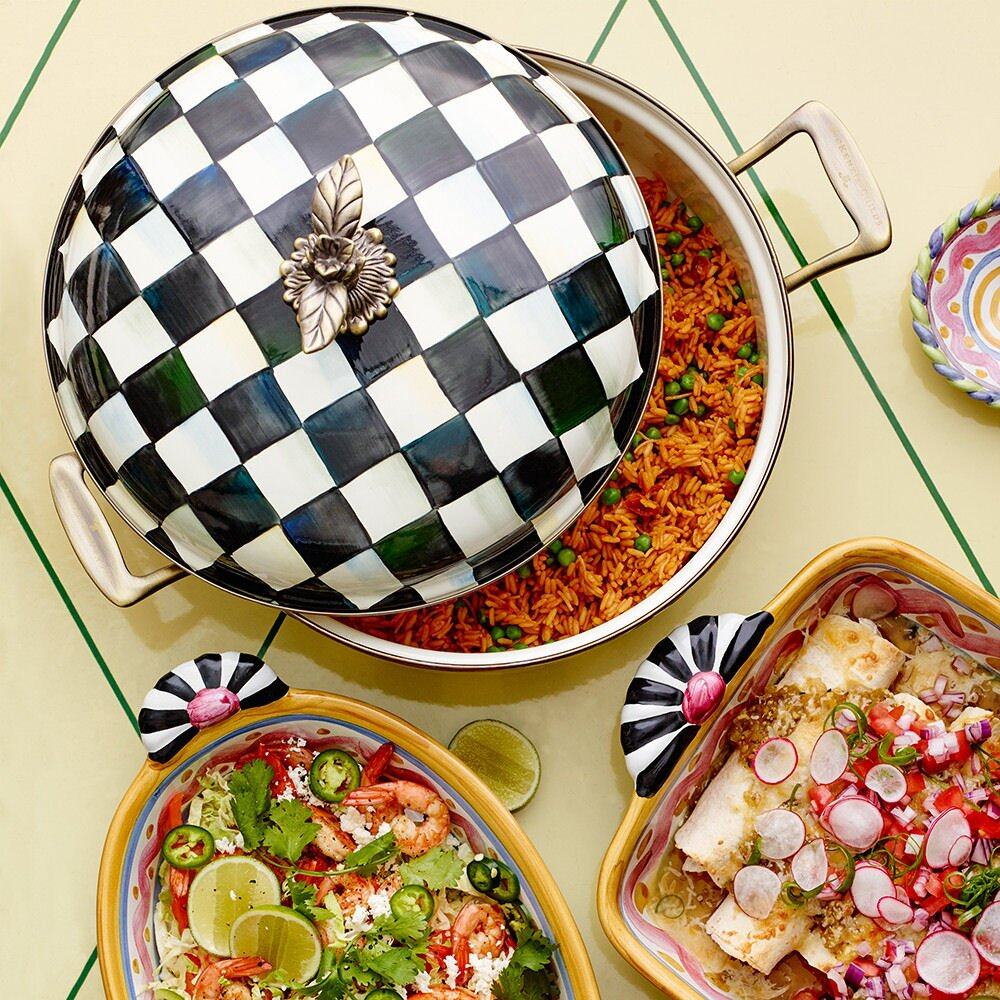 Courtly Check Enamel 5 Qt. Casserole