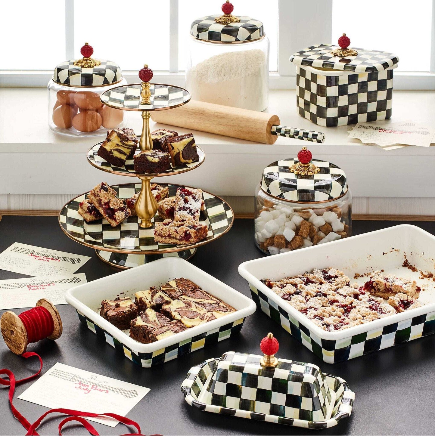 Courtly Check Enamel Butter Box