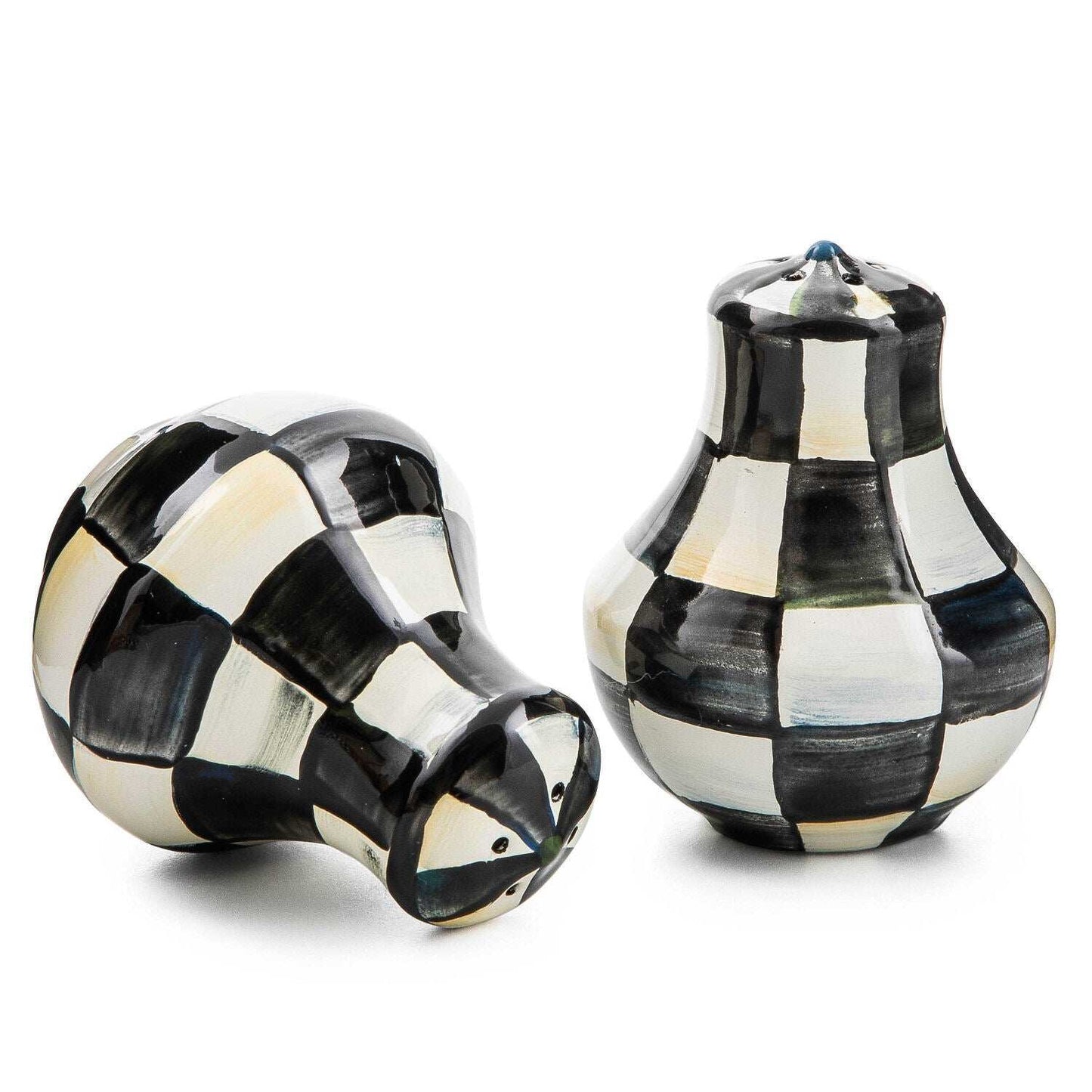 Courtly Check Enamel Salt & Pepper Shakers