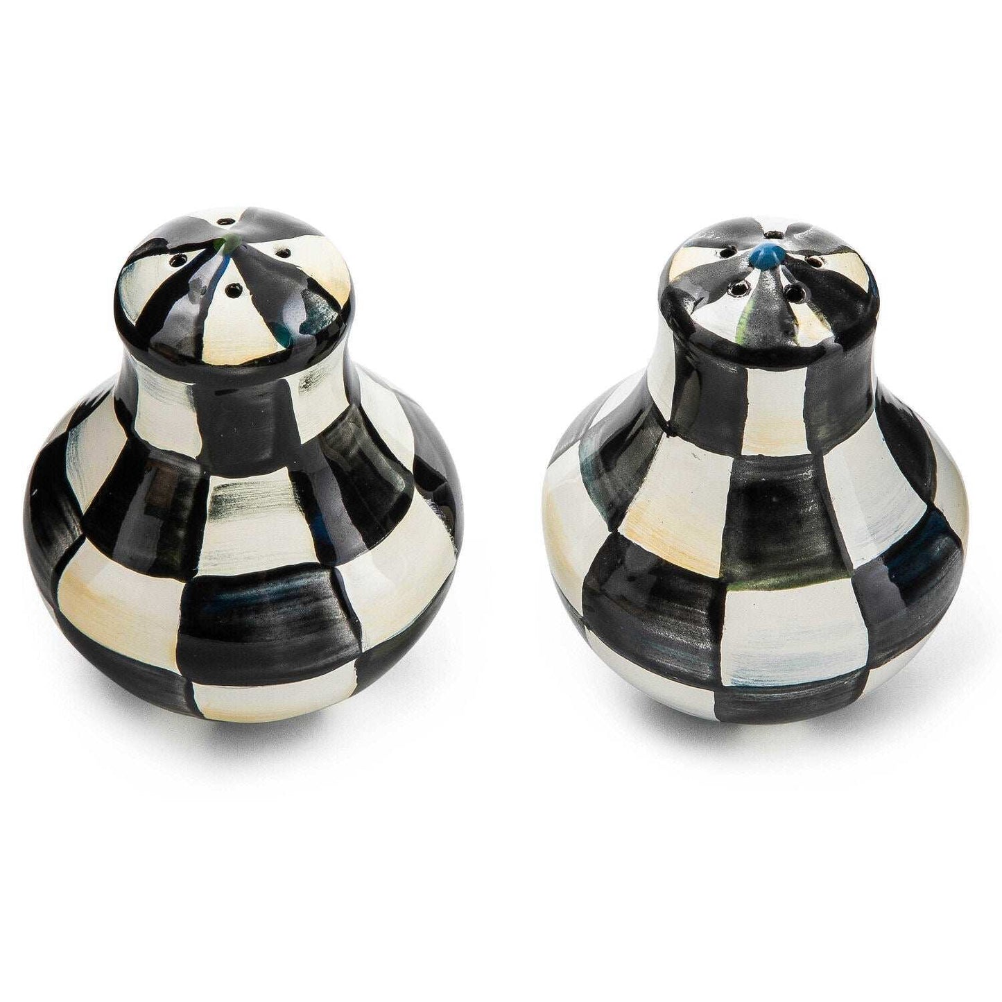 Courtly Check Enamel Salt & Pepper Shakers