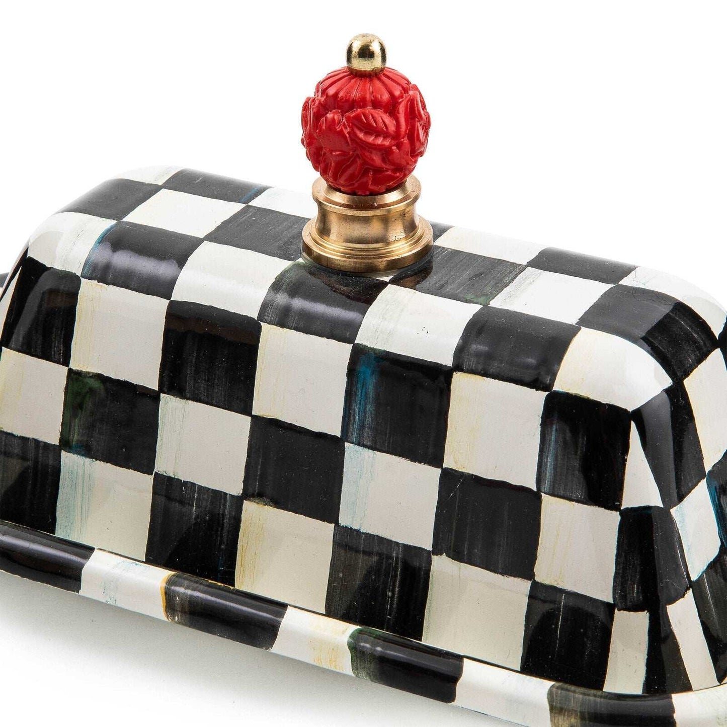 Courtly Check Enamel Butter Box