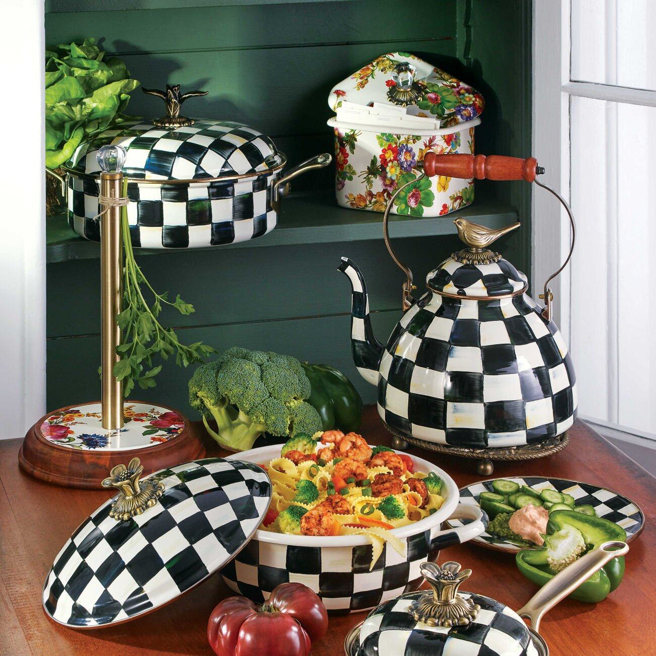 Courtly Check Enamel 5 Qt. Casserole