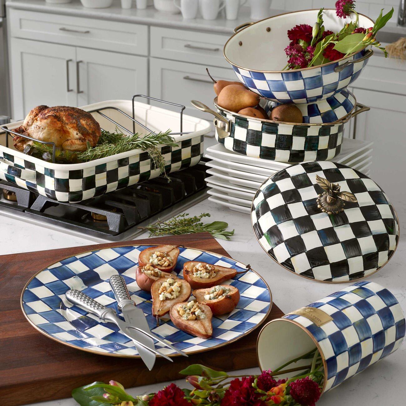 Courtly Check Enamel 5 Qt. Casserole