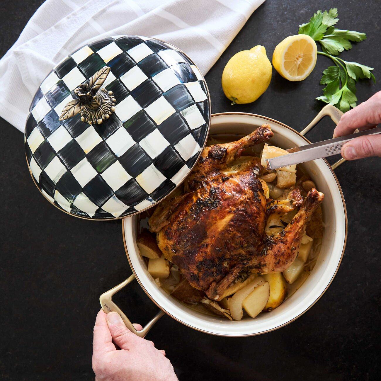 Courtly Check Enamel 5 Qt. Casserole